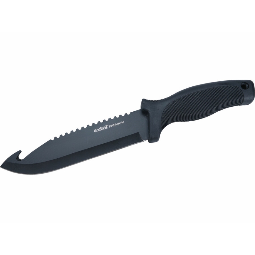 Extol Premium - Hunting knife black/stainless steel 15 cm