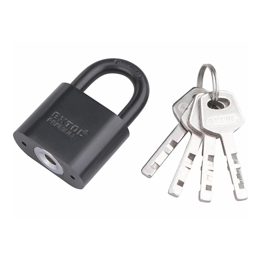 Extol Premium - Metal padlock 40 mm black