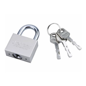Extol Premium - Metal padlock 40 mm silver