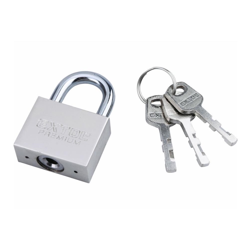 Extol Premium - Metal padlock 40 mm silver