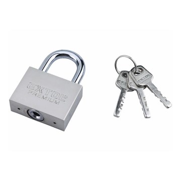 Extol Premium - Metal padlock 50 mm silver