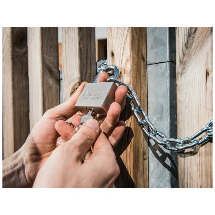 Extol Premium - Metal padlock 50 mm silver
