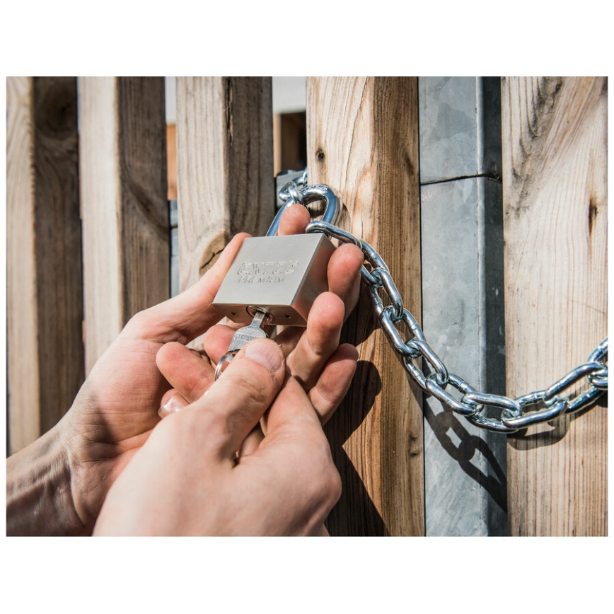 Extol Premium - Metal padlock 50 mm silver