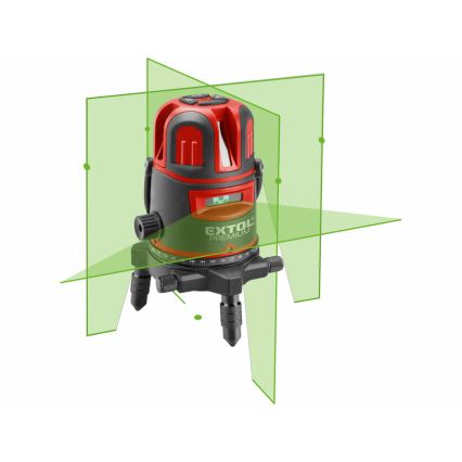 Extol Premium - Self-leveling cross-line laser 5V/5200 mAh IP54