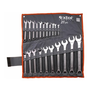 Extol Premium - Set of open-end wrenches 6-32mm 21 pcs