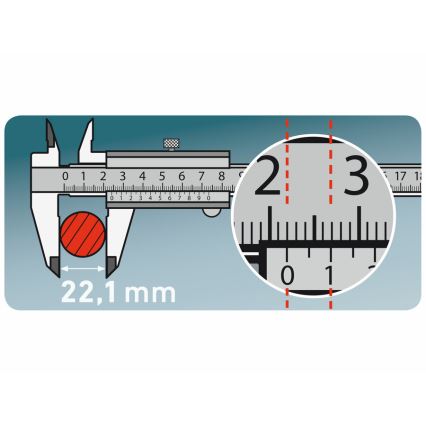Extol Premium - Sliding metal measure 0-150 mm