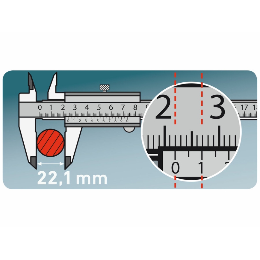 Extol Premium - Sliding metal measure 0-150 mm