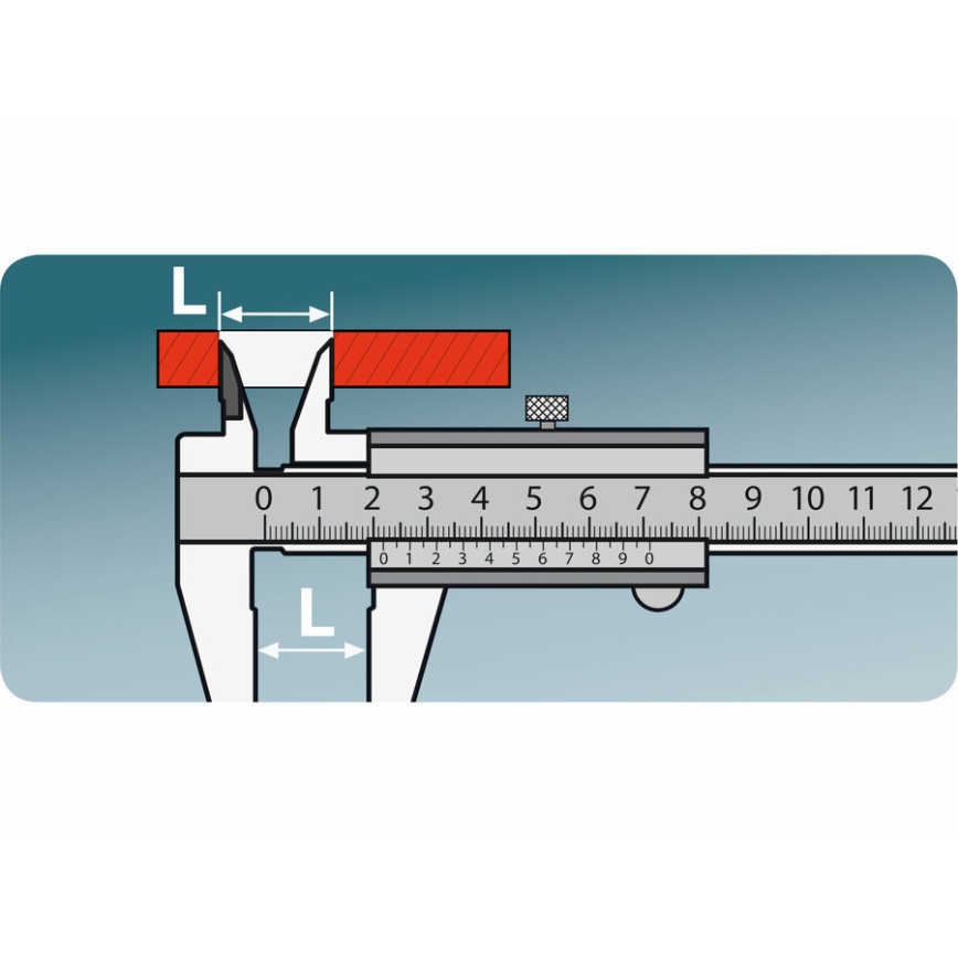 Extol Premium - Sliding metal measure 0-150 mm