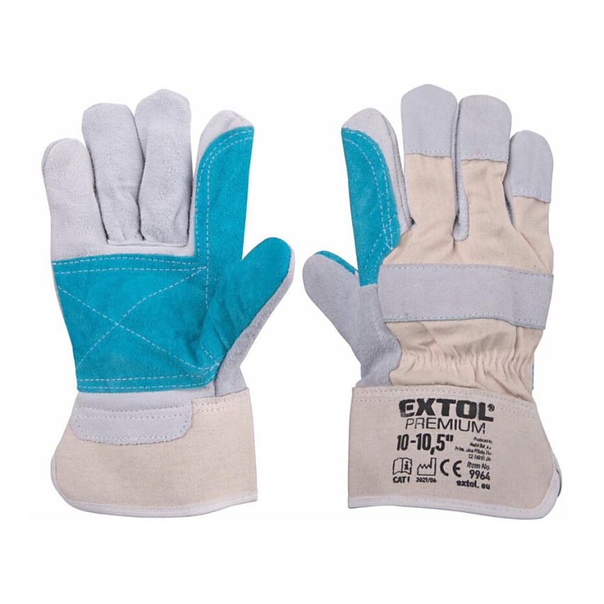 Extol Premium - Work gloves size 10"-10,5" white/blue