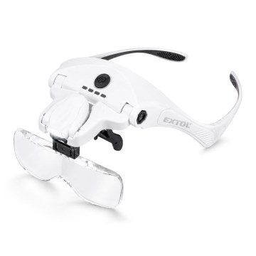 Extol - Rechargeable magnifying glasses with LED lighting/300 mAh