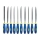 Extol - Set of needle files with a plastic handle 10 pcs