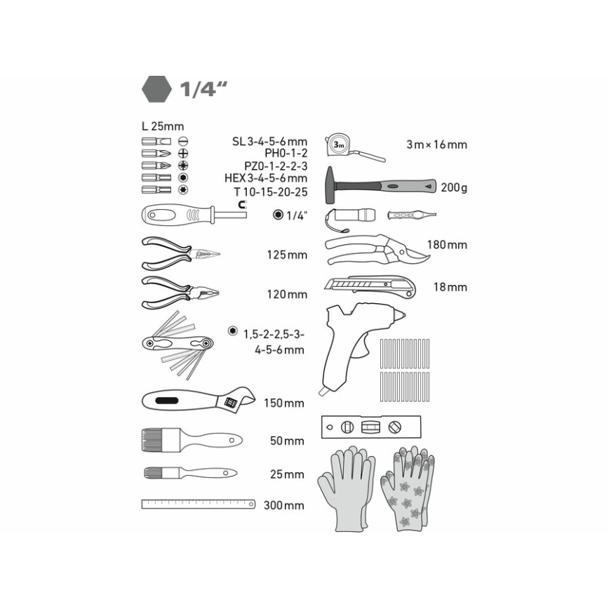 Extol - Set of tools 68 pcs