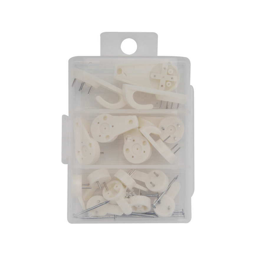 Extol - Set of universal plastic hooks 16 pcs