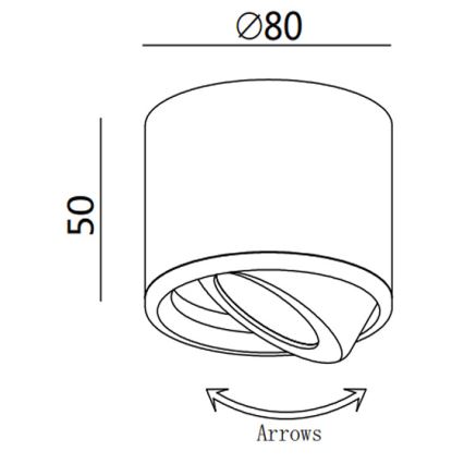 Fabas 3430/71/102 - LED spotlight ANZIO 1xLED/6W/230V