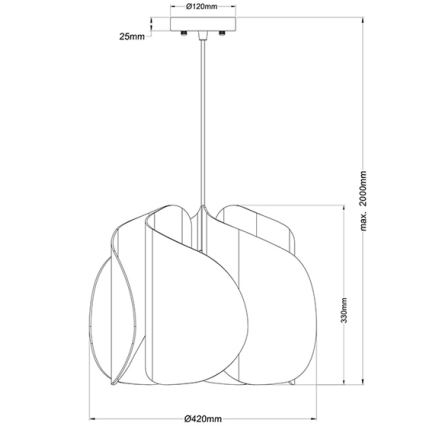 Fabas Luce 3672-40-132 - Chandelier on a string PEVERO 1xE27/40W/230V wood