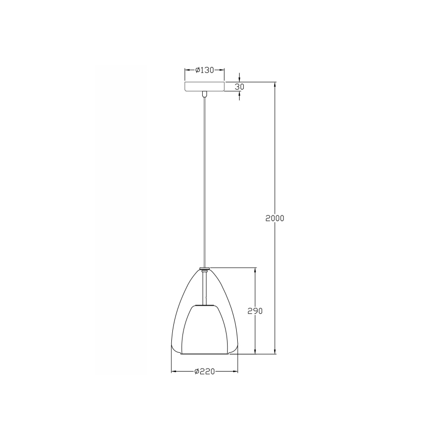 Fabas Luce 3673-40-125 - Chandelier on a string BRITTON 1xE27/40W/230V gold