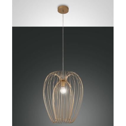 Fabas Luce 3677-45-225 - Chandelier on a string CAMP 1xE27/40W/230V golden