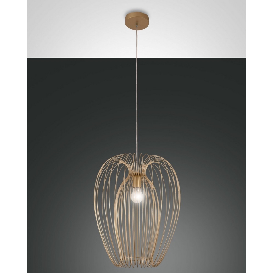 Fabas Luce 3677-45-225 - Chandelier on a string CAMP 1xE27/40W/230V golden