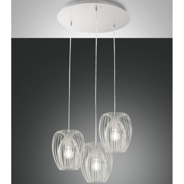 Fabas Luce 3677-47-102 - Chandelier on a string CAMP 3xE27/40W/230V white