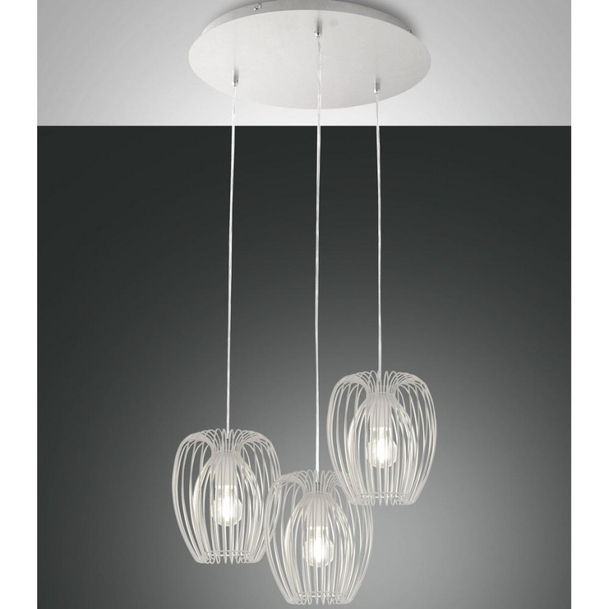 Fabas Luce 3677-47-102 - Chandelier on a string CAMP 3xE27/40W/230V white