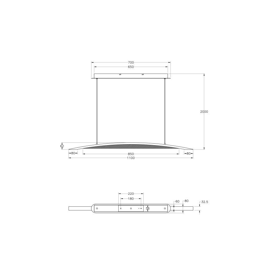 Fabas Luce 3697-40-102 - LED Dimmable chandelier on a string CORDOBA LED/36W/230V white/wood