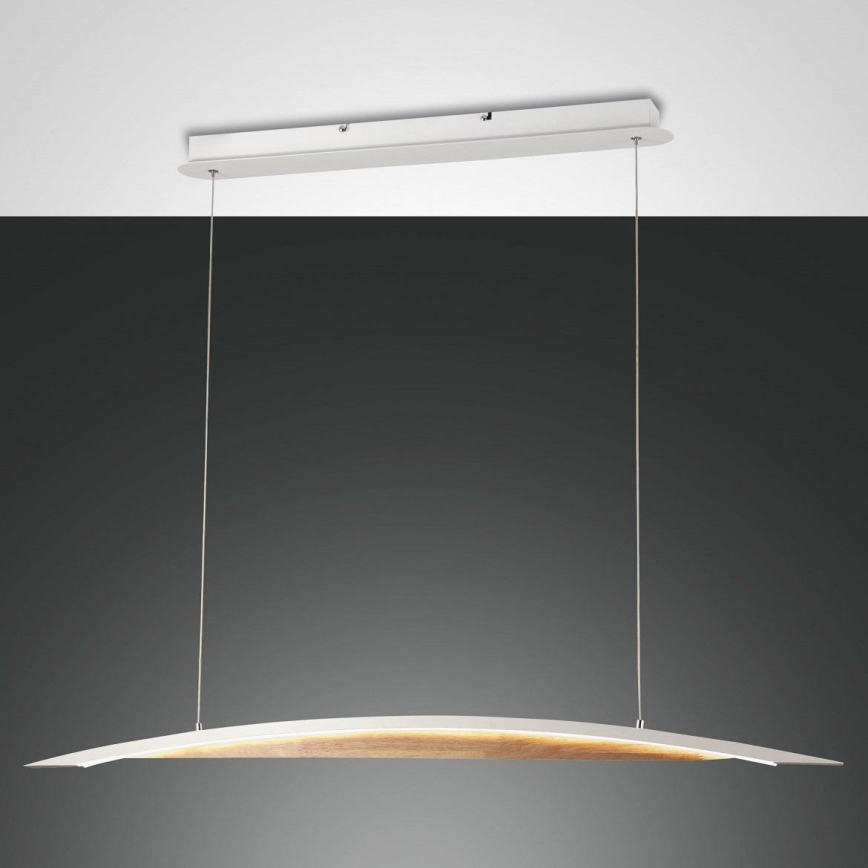 Fabas Luce 3697-40-102 - LED Dimmable chandelier on a string CORDOBA LED/36W/230V white/wood