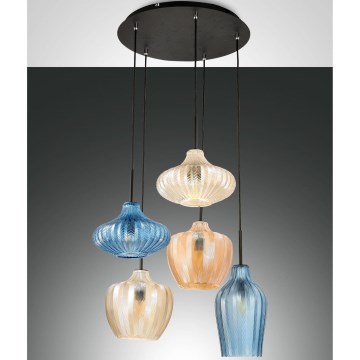 Fabas Luce 3725-49-363 - Chandelier on a string OLBIA 5xE27/40W/230V