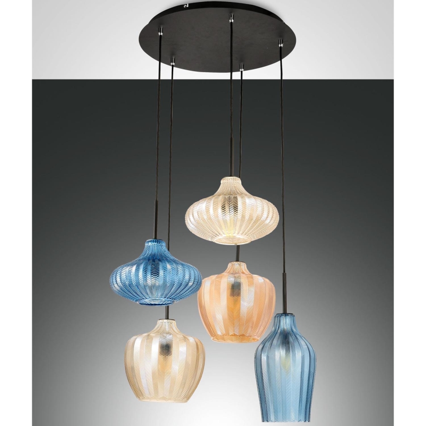 Fabas Luce 3725-49-363 - Chandelier on a string OLBIA 5xE27/40W/230V