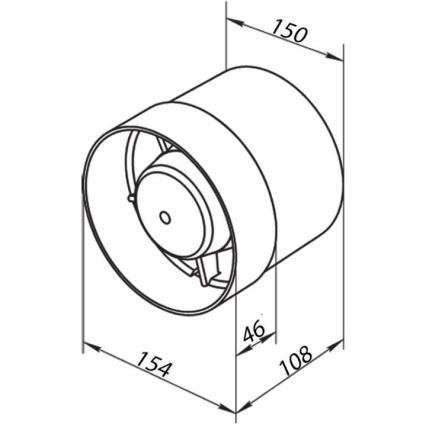 Fan VENTS 150VKO pipeline 15cm