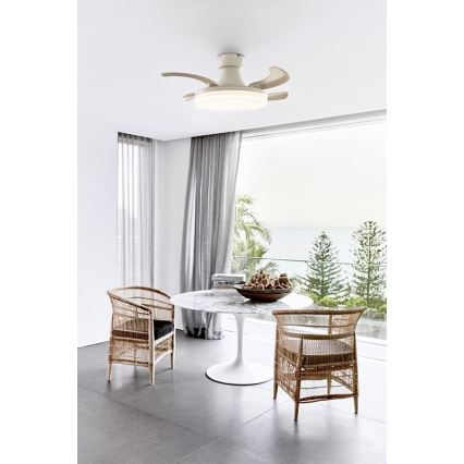 FANAWAY 210664 - LED Dimmable ceiling fan ORBIT LED/25W/230V beige/white + remote control