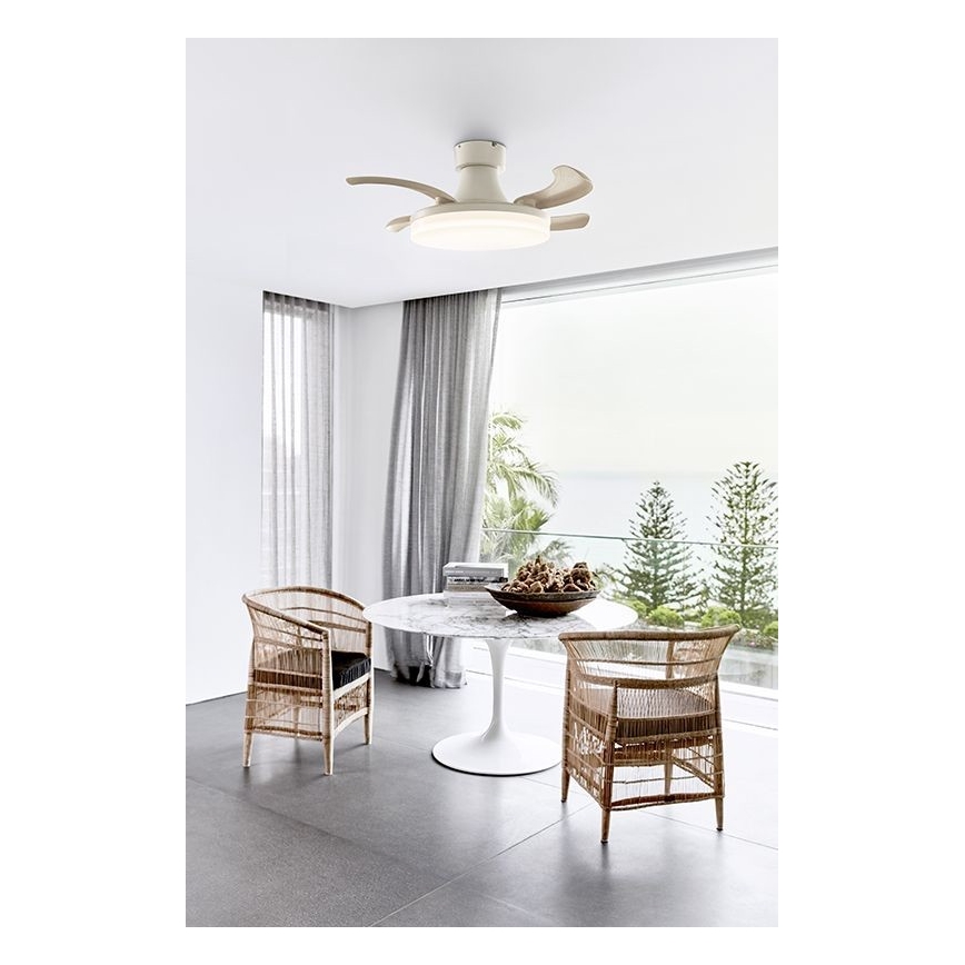 FANAWAY 210664 - LED Dimmable ceiling fan ORBIT LED/25W/230V beige/white + remote control