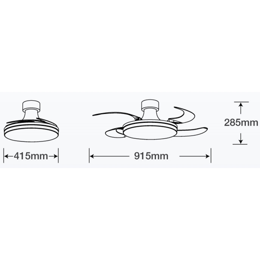 FANAWAY 210664 - LED Dimmable ceiling fan ORBIT LED/25W/230V beige/white + remote control