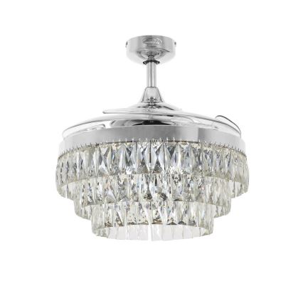 FANAWAY 212923 - LED Ceiling fan VEIL 6xE14/4,5W/230V shiny chrome + remote control