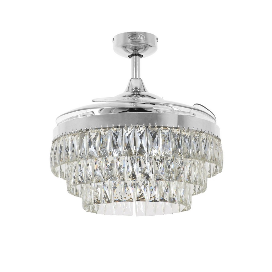 FANAWAY 212923 - LED Ceiling fan VEIL 6xE14/4,5W/230V shiny chrome + remote control