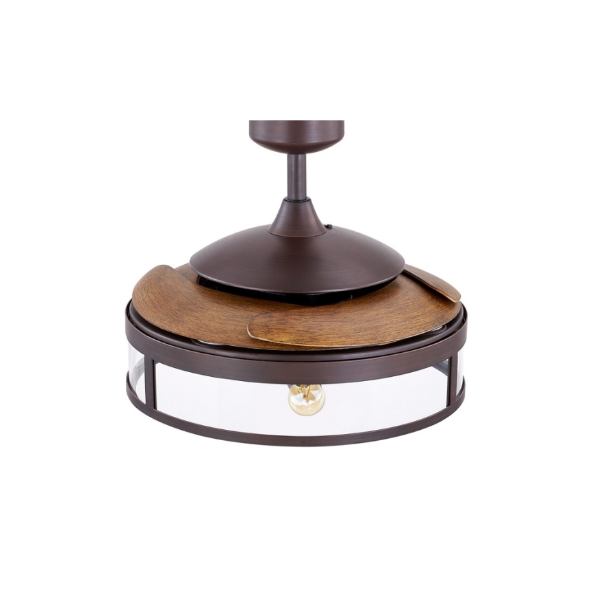 FANAWAY 212925 - LED Ceiling fan CLASSIC 3xE27/4W/230V brown + remote control