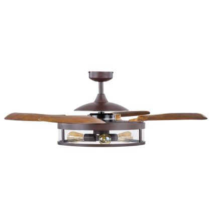 FANAWAY 212925 - LED Ceiling fan CLASSIC 3xE27/4W/230V brown + remote control