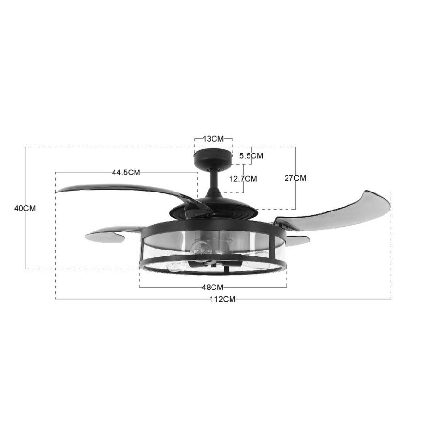 FANAWAY 212925 - LED Ceiling fan CLASSIC 3xE27/4W/230V brown + remote control