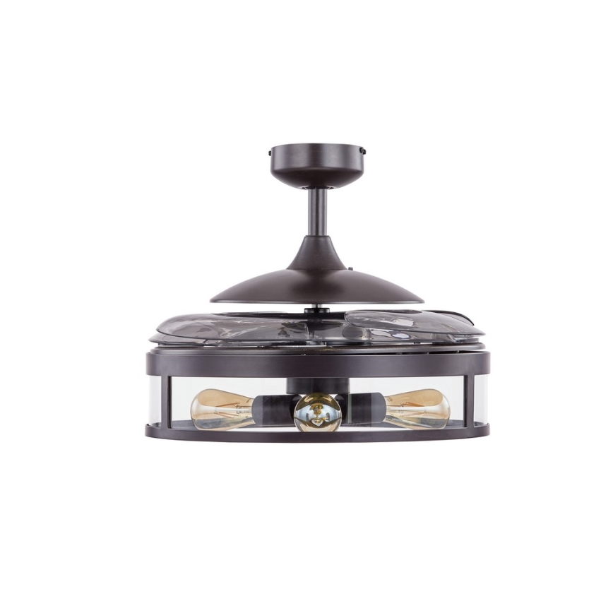 FANAWAY 212927 - LED Ceiling fan CLASSIC 3xE27/4W/230V black + remote control