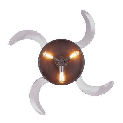 FANAWAY 212927 - LED Ceiling fan CLASSIC 3xE27/4W/230V black + remote control