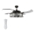 FANAWAY 212927 - LED Ceiling fan CLASSIC 3xE27/4W/230V black + remote control