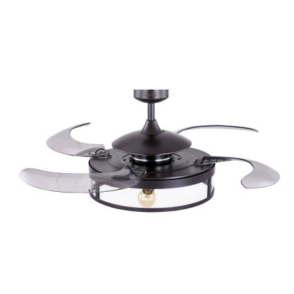 FANAWAY 212927 - LED Ceiling Fan CLASSIC 3xE27/4W/230V black diameter 112 cm + remote control