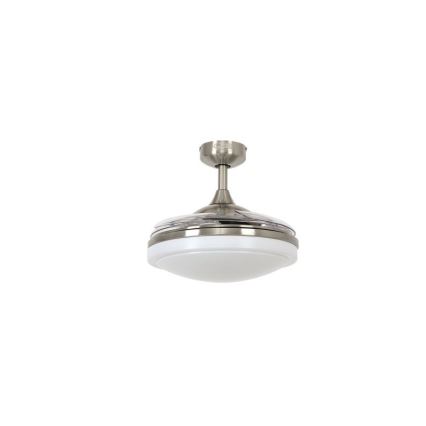 FANAWAY 212982 - Ceiling fan EVORA 2xE27/20W/230V shiny chrome + remote control