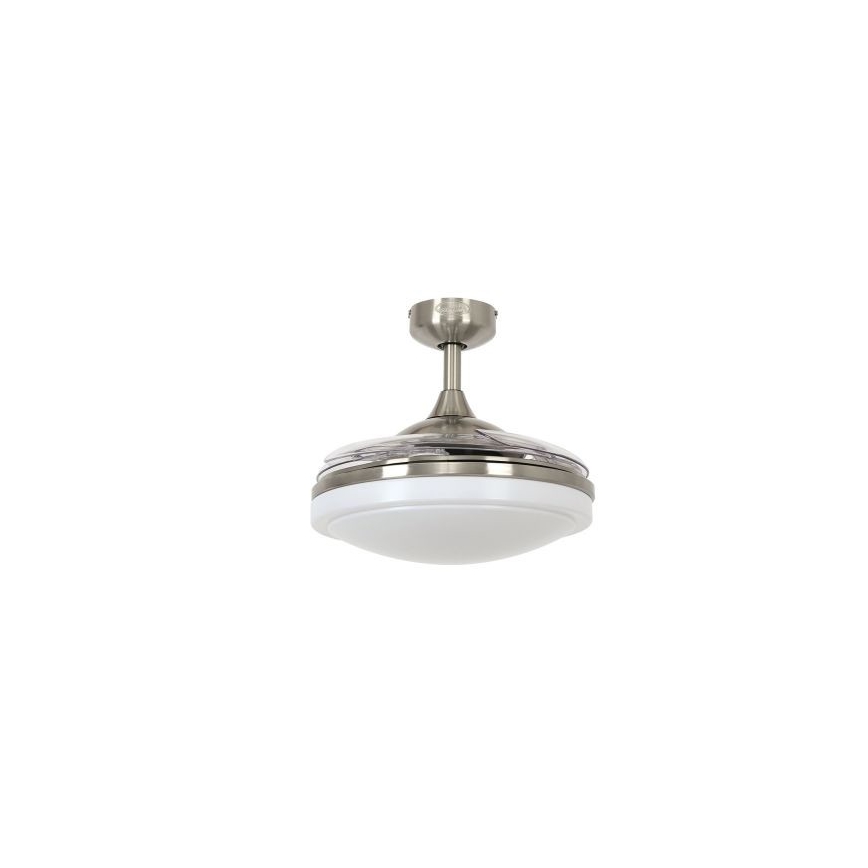 FANAWAY 212982 - Ceiling fan EVORA 2xE27/20W/230V shiny chrome + remote control