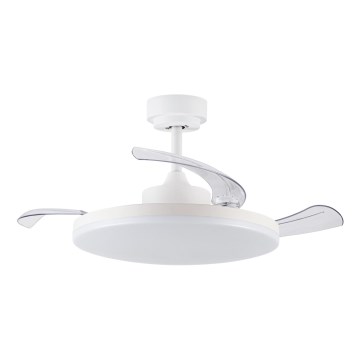 FANAWAY 21612949 - LED Dimmable ceiling fan STROLL LED/30W/230V 2700/3500/5000K d. 106 cm white/clear + remote control