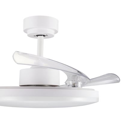 FANAWAY 21612949 - LED Dimmable ceiling fan STROLL LED/30W/230V 2700/3500/5000K d. 106 cm white/clear + remote control