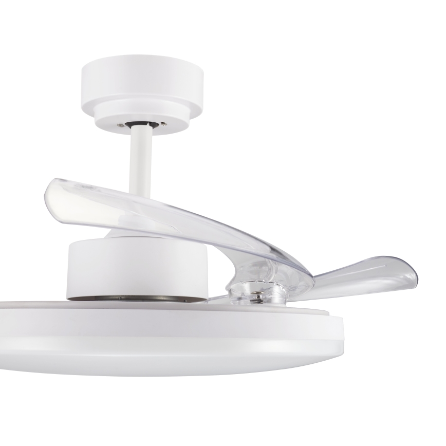 FANAWAY 21612949 - LED Dimmable ceiling fan STROLL LED/30W/230V 2700/3500/5000K d. 106 cm white/clear + remote control