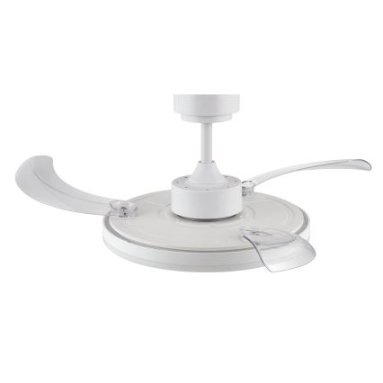 FANAWAY 21612949 - LED Dimmable ceiling fan STROLL LED/30W/230V 2700/3500/5000K d. 106 cm white/clear + remote control