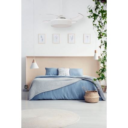 FANAWAY 511030 - LED Ceiling fan FRASER 3xE27/20W/230V white + remote control