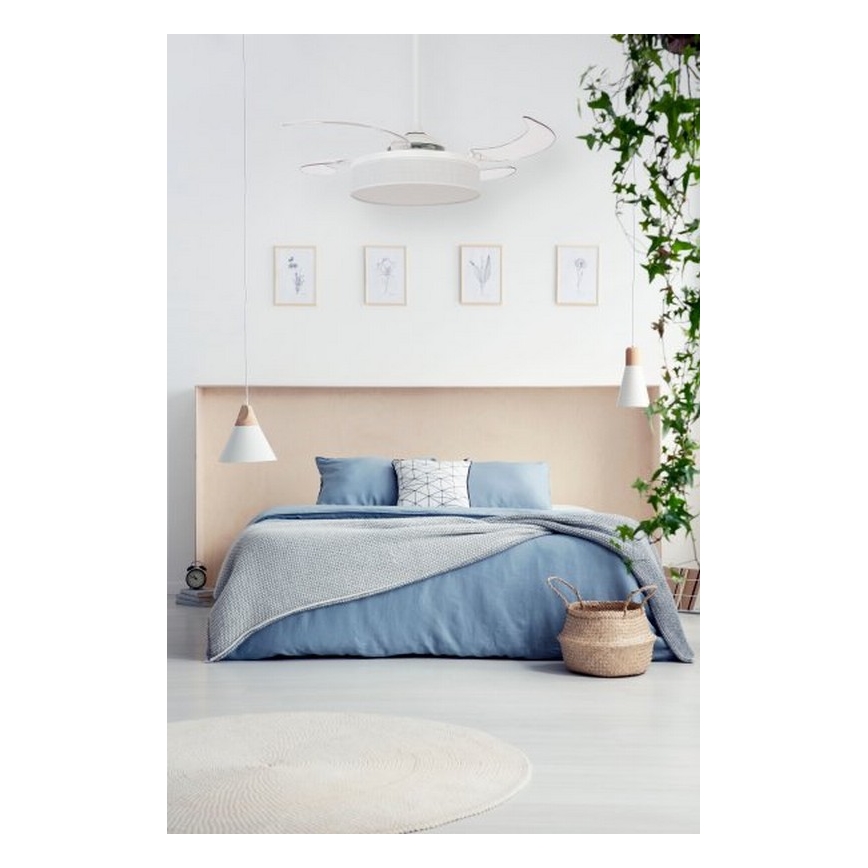 FANAWAY 511030 - LED Ceiling fan FRASER 3xE27/20W/230V white + remote control