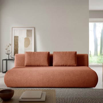 FANO 3-seater sofa bed, brown